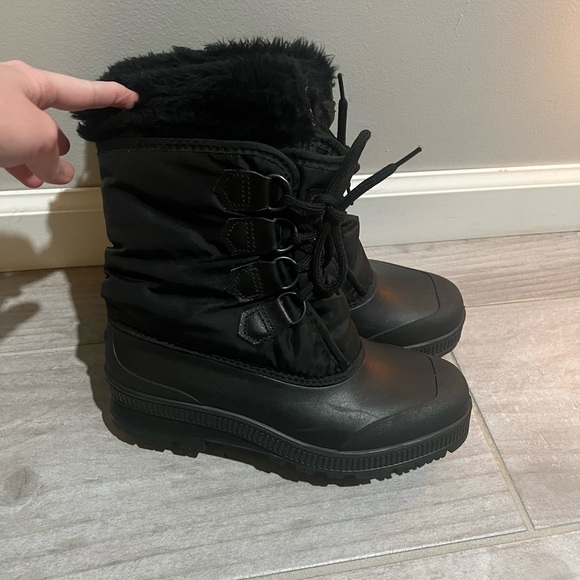 SOREL Black Snow Boots  Women’s Size 8 - Picture 16 of 16